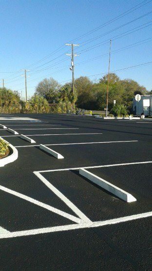 Seal-Coating and Striping a parking lot
