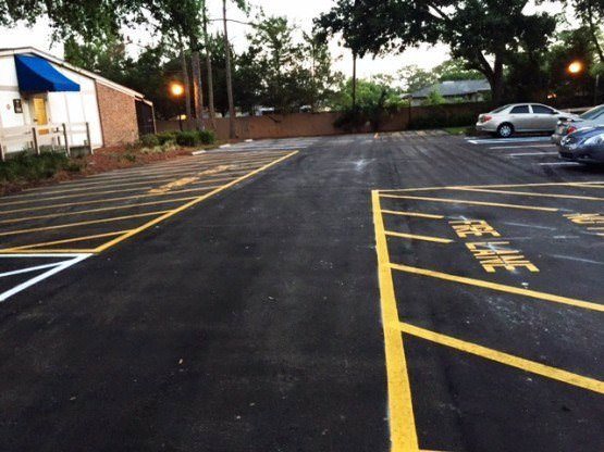 new parking lot stripes