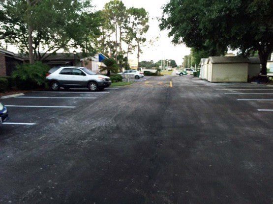 New asphalt paving